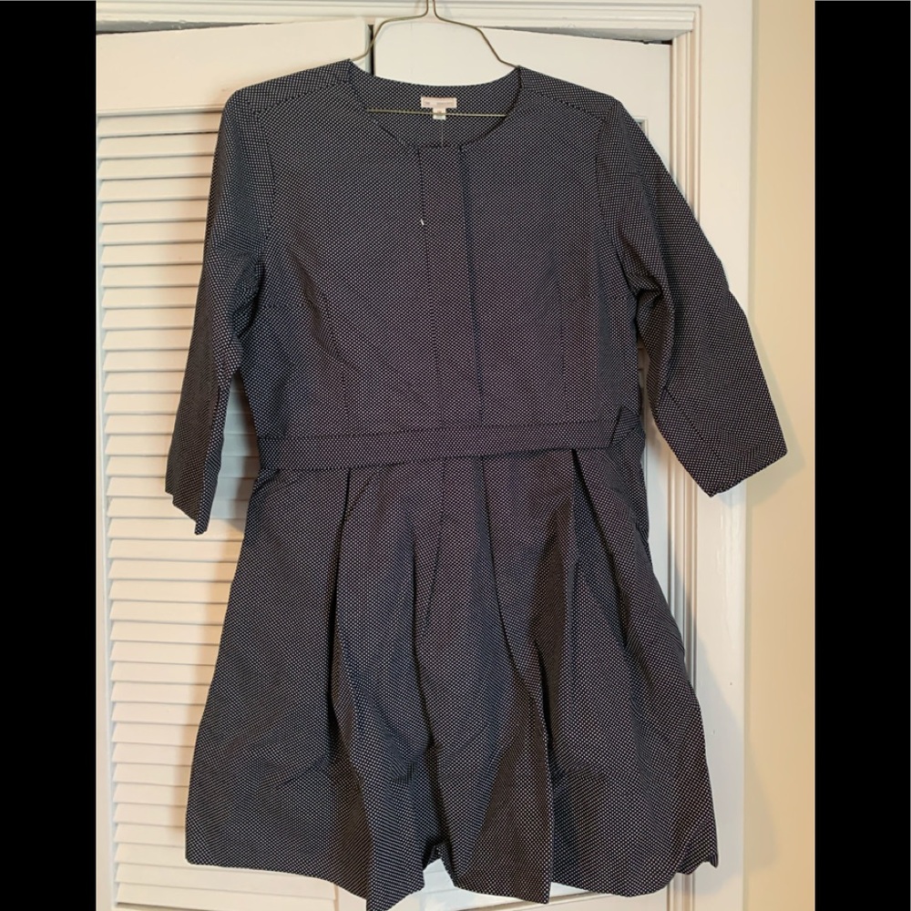 Blue and white pocka dot dress